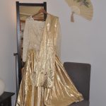 Goldenes Ballkleid